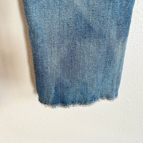 American Eagle Jeans Tomgirl Button Fly Destroyed Raw Hem Grunge - Picture 13 of 15